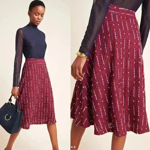Anthropologie Anisa Textured Midi Skirt - Picture 1 of 6